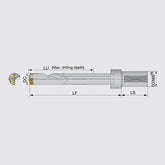 MCTR-F L/D=10 Drill body for lathes and machining centers, L/D = 10, Tool diameter ø28.58 - ø40 mm - Big-tools Industrial Supply Tools for Metal Cutting